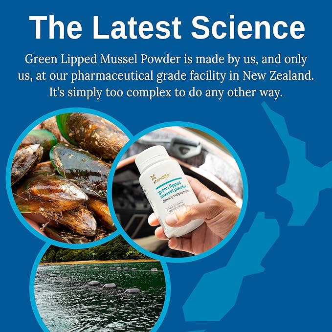 Xtendlife Green Lipped Mussel Powder - 2400mg Supplement with Omega-3 Fatty acids from New Zealand for Joint Health 120 Capsules (3 Pack)