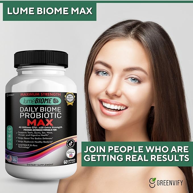 Daily Biome Probiotic Max 40 Billion CFU Maximum Strength 60 Capsules 30-Day Supply (5)