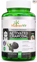 NutreeVit 100% Organic Highly Absorbent - Activated Charcoal (120 Count)
