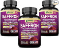 Saffron Supplement with Glucomannan Ashwagandha Green Tea Extract Zeaxanthin &amp Lutein Vision Support &amp Daily Wellness Formula Extra Strength Plant-Based Capsules 6 Month Supply (3 Pack)