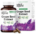 Wild &amp Organic Grape Seed Extract Capsules - 20000 mg Strength Grapeseed Extract Equivalent - 95% Polyphenols - 400 mg per Serving - 3 Month Supply - 90 Vegan Capsules - Non-GMO