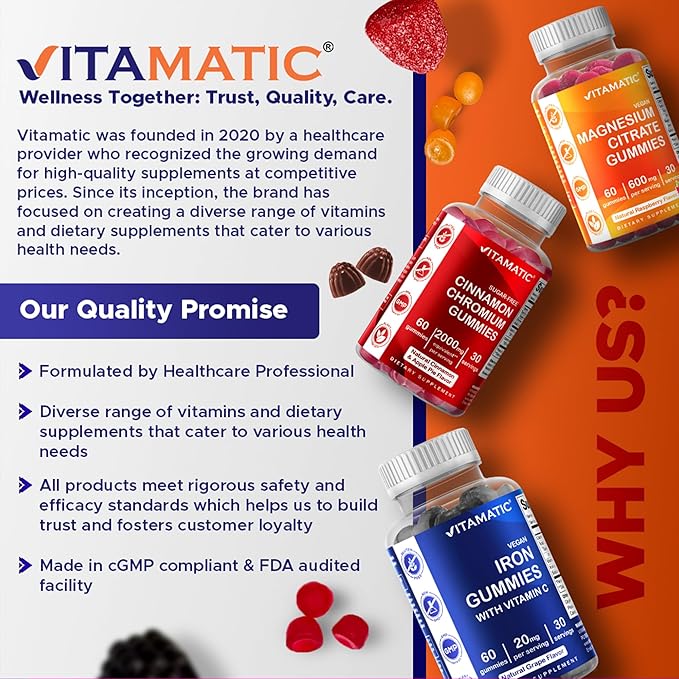 Vitamatic Prebiotic Fiber Gummies for Adults 7G Extra Strength Zero Sugar Added 240 Pectin Based Gummies Digestive Health &amp Regularity Support (Pack of 2)