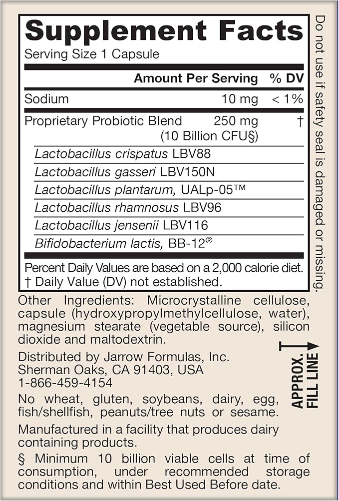Jarrow Formulas Probiotics Bundle with Jarro-Dophilus EPS 10 Billion CFU 120 Caps and Fem-Dophilus Advanced 10 Billion CFU 30 Caps