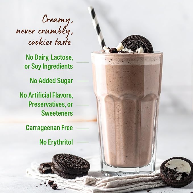 Orgain Organic Vegan Protein Powder Cookies &amp Cream - 21g Plant Based Protein 7g Prebiotic Fiber Low Net Carb No Lactose Ingredients No Added Sugar Non-GMO For Shakes &amp Smoothies 2.03