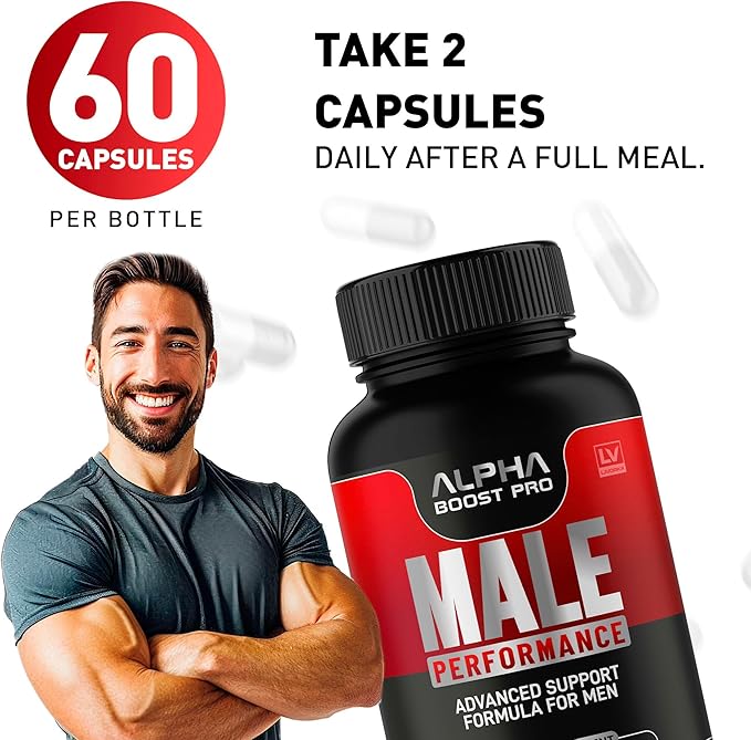 (2 Pack) Alpha Boost Pro Capsules Alpha Boost Pro Official Advanced Formula AlphaBoost Pro All Natural Pills Alfa Boost Pro for Overall Health Alpha Boost Pro Reviews 120 Capsules for 2 Months