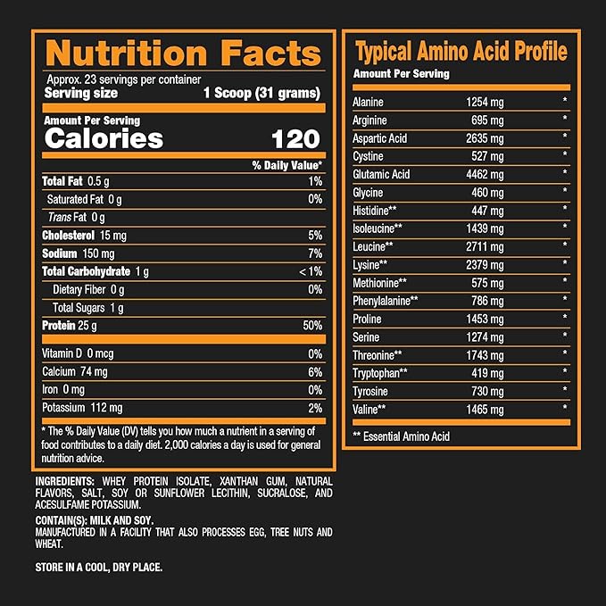 BPI Sports ISO HD Isolate Protein Powder – 100% Whey Isolate Protein Powder for Muscle Gain - Vanilla Cookie 4.8 LBS - 70 Servings