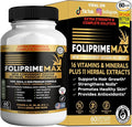 Foliprime Max Hair Nails &amp Skin Supplement with Biotin Vitamins Minerals &amp Herbal Blend 60 Capsules (1)