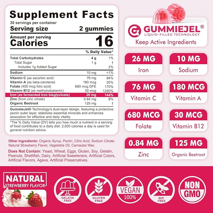 Sugar Free Kids Multivitamin Gummies &amp Vegan Iron Filled Gummies