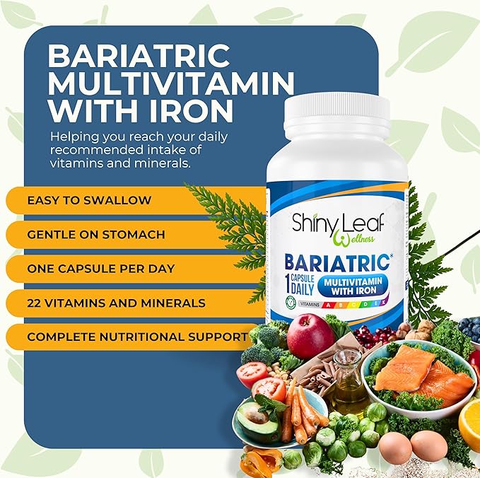 Bariatric Health &amp Hair Revitalization Bundle – Multivitamin with Iron &amp DHT Blocker Shampoo &amp Conditioner – Daily Support for Recovery Hair Strength and Post-Surgery Wellness