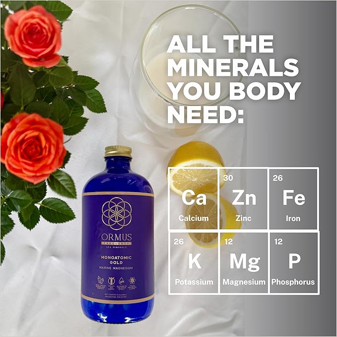 ORMUS/MONOATOMIC Gold (with More Than 80 bioavailable Minerals) + Frequency Solution(zinc Supplement) + Detox Tablets with Zeolite shungite Activated Charcoal &amp sea Minerals
