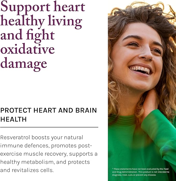 Reserveage Beauty Resveratrol 250 mg - Best Trans-Resveratrol - Vegan Antioxidant Supplement for Cellular &amp Heart Health - Aids Healthy Aging &amp Immune Health - 60 Vegetable Capsules