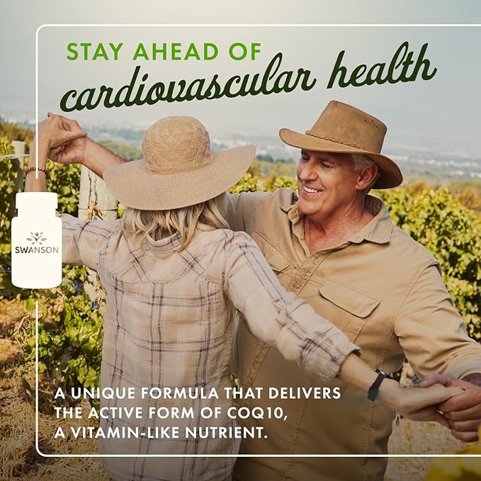 Swanson Ubiquinol - 100 mg - for Heart Health Brain Energy &amp Antioxidant Support - Aids ATP Production* - Non-GMO - 120 Softgels (2 Pack)