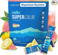 Nello Supercalm Powdered Drink Mix Cortisol Reducer* and Sleep Aid Supplement L Theanine Ksm-66 Ashwagandha Magnesium Glycinate Vitamin D 3 No Sugar Non GMO On The Go 20 Ct Yuzu Guava