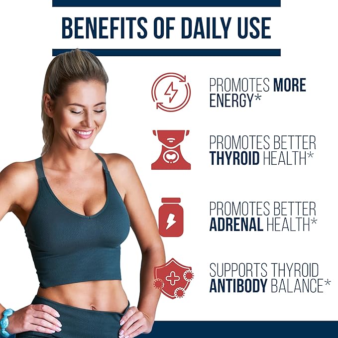 Dr. Westin Childs - Thyroid Daily Essentials - Multivitamin for Women &amp Men with Immune &amp Stress Support - Iodine Zinc Selenium Fulvic Acid Activated B Vitamins K2 L-Tyrosine Rhodiola -