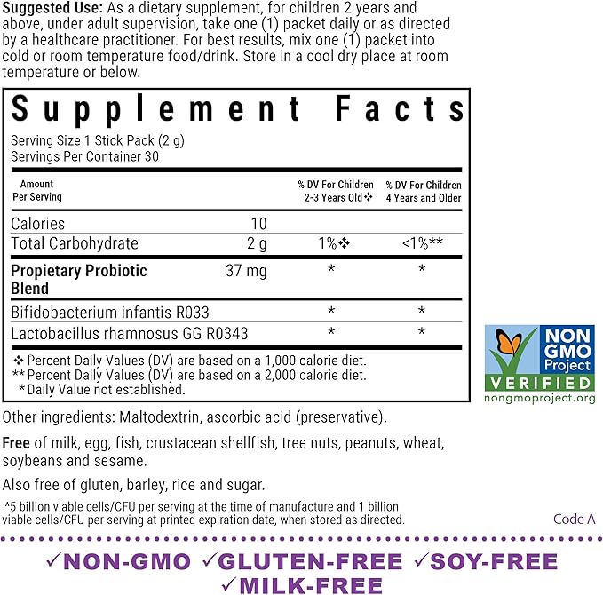 BlueBonnet Nutrition Rainforest Animalz Kids Probiotic 5 Billion CFU^ - Gut Digestive &amp Immune Health - Non-GMO Free of Dairy Gluten Soy Sugar Artificial Flavor &amp Color - Unflavored 30 S
