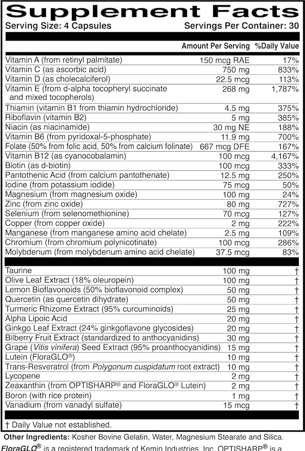 ScienceBased Health MacularProtect Complete – AREDS 2 Eye Health Supplement &amp Daily Multivitamin – 30+ Nutrients with Lutein &amp Zeaxanthin – Supports Vision &amp Whole Body Health – 120 Capsul