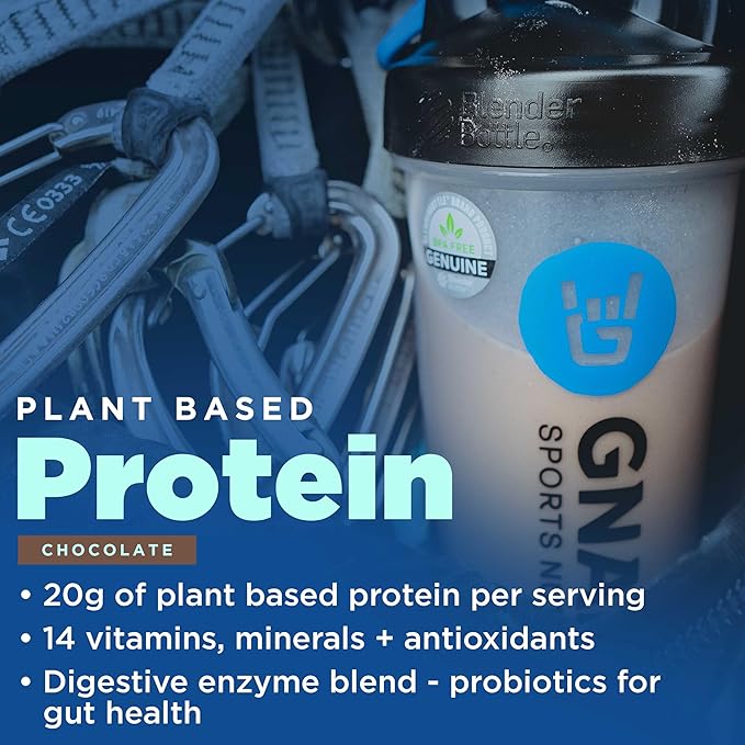 Gnarly Nutrition Performance Greens Blueberry Açai (11.64 oz) and Gnarly Vegan Plant Protein Meal Replacement - Chocolate (28.2oz)