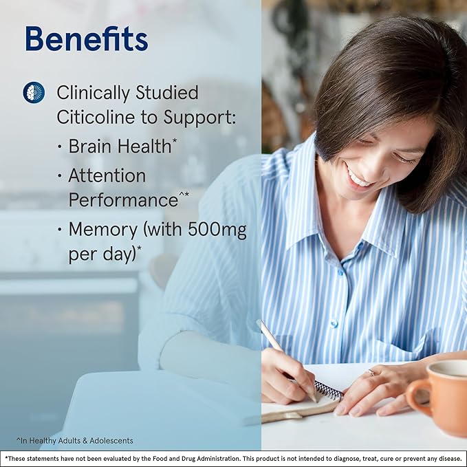 Jarrow Formulas Citicoline CDP Choline 250 MG CDP Choline Supplement Supports Brain Health Performance and Memory 120 Capsules Up to a 120 Day Supply Pack of 12