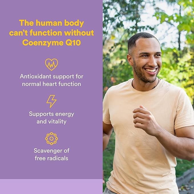 Natural Factors Coenzyme Q10 - Antioxidant Support Supplement Supports Cellular Energy Production - Better Absorption Aids Healthy Heart Function - 100 mg 120 Softgels (120 Servings)