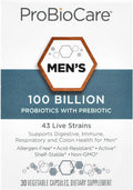 ProBioCare Probiotic for Men - Advanced Formula with 100 Billion CFUs to Support Digestive Health Boost Immune Function and Promote Gut Balance for Optimal Wellness (30 Vegetable Capsules)