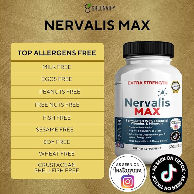 Nervalis MAX Extra Strength Nerve Health Support 60 Capsules 30-Day Supply (1)