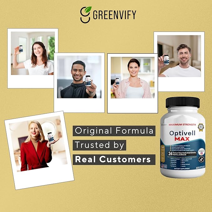 Optivell MAX Eye Health Supplement 24 Premium Vision Vitamins &amp Minerals 60 Capsules 30 Day Supply (2)
