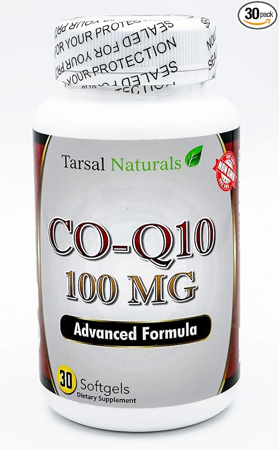 Co Q10 100 mg 30 Softgel Naturals Supports Energy for Joints antioxidant Enzyme Made in USA Gluten Free FDA Registered Facility Non GMO cGMP Standard