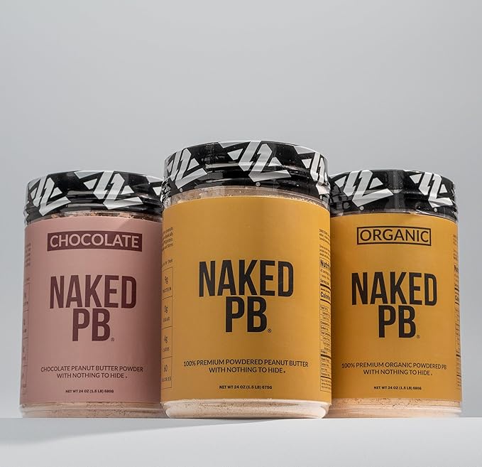 NAKED Strawberry Whey Protein Powder (24 Servings) PB Powdered Peanut Butter 1.5LB (45 Servings) – Grass-Fed Bulk Non-GMO Gluten Free Soy Free Vegan