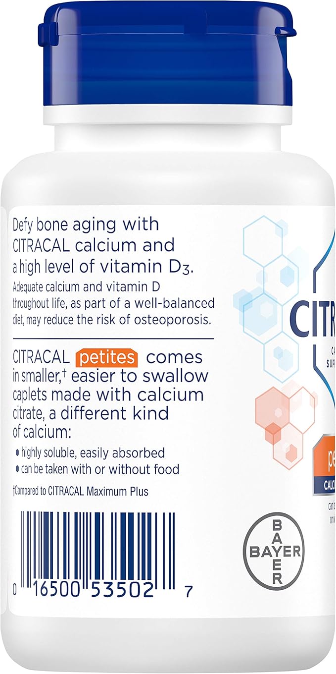Citracal Calcium Citrate Petites W/Vitamin D Tablets 100 Ct (4 Pack)