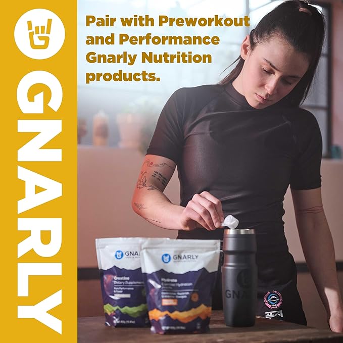 Gnarly Nutrition Chocolate Protein Powder – NSF Sport Certified – 25g Protein Muscle Repair – Grass Fed Whey Powder Smooth Taste – Chocolate 32 oz