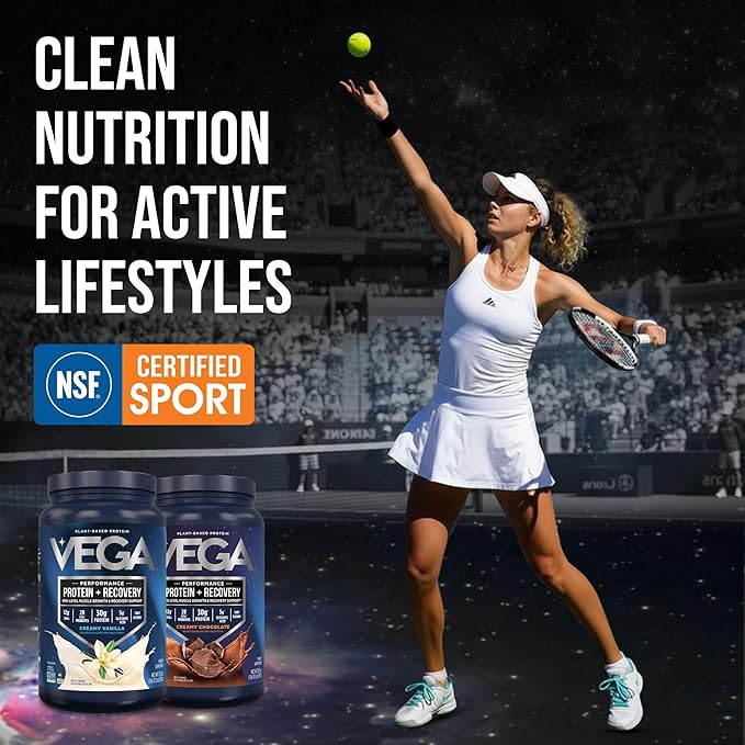 Vega Sport Premium Protein Powder + Recovery Bundle - Vanilla (20 servings) and Chocolate (19 servings) 30g Plant Based Protein 5g BCAAs Low Carb Keto Pea Protein for Women and Men