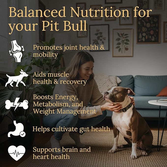 Multivitamins Balanced Nutrition for Your Pit Bull 90 Count Made in The USA with Real Bacon