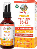 MaryRuth's Organic D3 + K2 Spray for Adults &amp Kids for Bone Health | Vitamin D3 as Cholecalciferol | Vitamin K2 | Immunity | Mineral Absorption | Heart Health | Vegan | Non-GMO | Gluten Free | 1 F