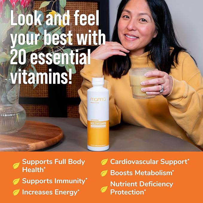 Manna Vitamins Evolved Liposomal Multivitamin - Daily Multivitamin Provides 20 Vitamins and Minerals - Multivitamins for Men and Women - Boosts Immune System Supports Energy and Metabolism 3 Pack