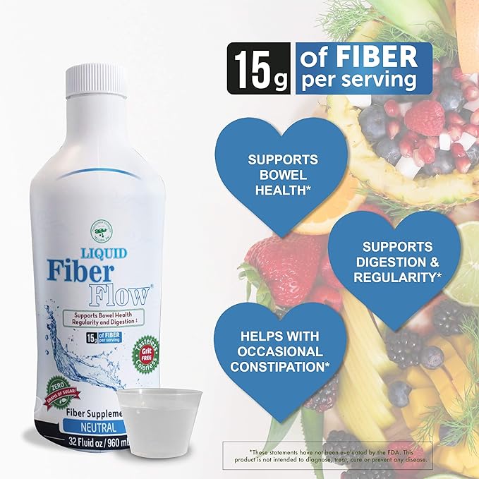 Nutritional Designs Liquid Fiber for Kids - Kids Fiber Supplement Sugar-Free Prebiotic Inulin Fiber Fiber Drink Mix Natural Bowel Regularity Drink for Healthy Intestinal Balance 100 Packets