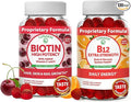 Lunakai Biotin and Vitamin B12 Gummies Bundle - Hair Skin and Nails Growth Gummies with Vitamin C and E - Non-GMO &amp Vegan Supplement for Energy Support and Bone Health - 30 Days Supply