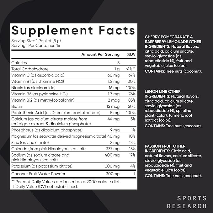 Sports Research Whey Protein Isolate Vanilla Flavored (2.1 lb) Variety Pack Hydrate Electrolytes Powder Packets (16 Count) and Creatine Monohydrate (1.1 lb)