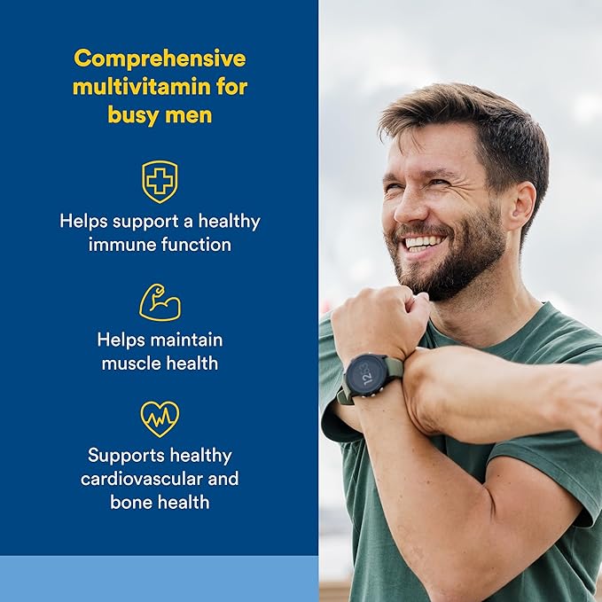 Natural Factors Men's Multivitamin &amp Mineral 1 Serving Contains Nutrition Equivalent to ½ lb of Veggies 60 Tablets