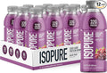 Isopure Zero Carb 32g Clear Protein Ready-to-Drink Whey Protein Isolate Grape Frost 12 Pack (Packaging May Vary)