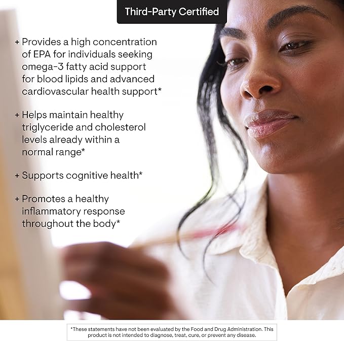 THORNE - Super EPA Pro- Omega-3 Fish Oil Supplement with EPA &amp DHA from Sustainably Sourced Cold-Water Fish - Promotes Blood Lipid Support* - Third-Party Certified - Gluten &amp Dairy-Free - 120