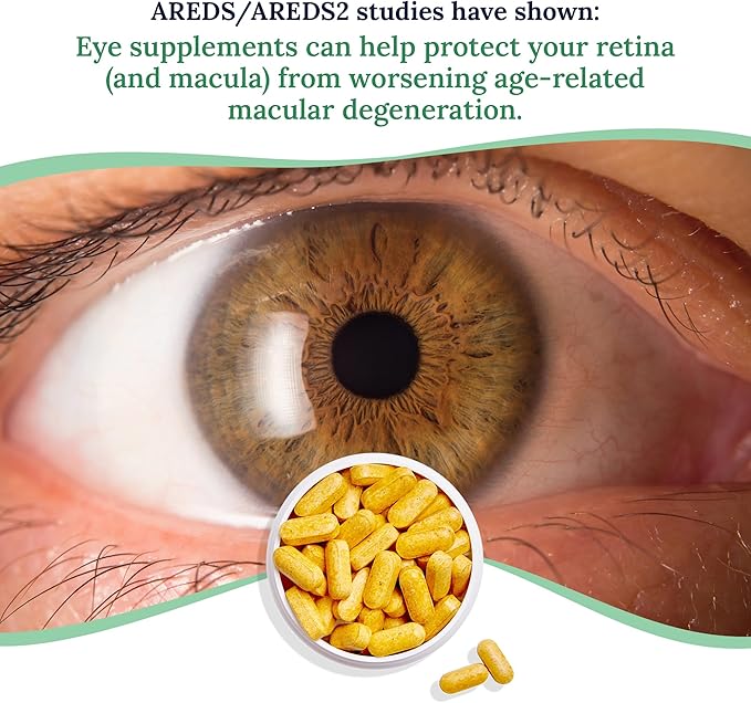 CorneaCare Vitamins and Minerals | Multivitamin for Vision &amp Health | Dry Eye Supplements | 60 Tablets