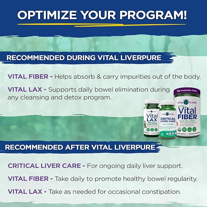 Vital Planet – Vital Liver Pure Liver Cleanse Detox &amp Repair with Milk Thistle NAC Supplement N-Acetyl Cysteine Andrographis Dandelion Turmeric Alpha Lipoic Acid 2-Part 14-Day Kit 56 Capsul