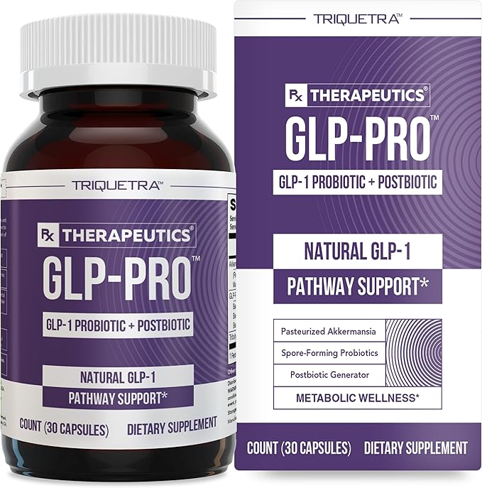 GLP-Pro™: Probiotic &amp Postbiotic Blend for Natural GLP-1 Support — Akkermansia MucT™ ButyraGen® Butyrate Generator &amp Spore Bacillus — Healthy Appetite SCFA &amp Metabolic Balance — 30 Count