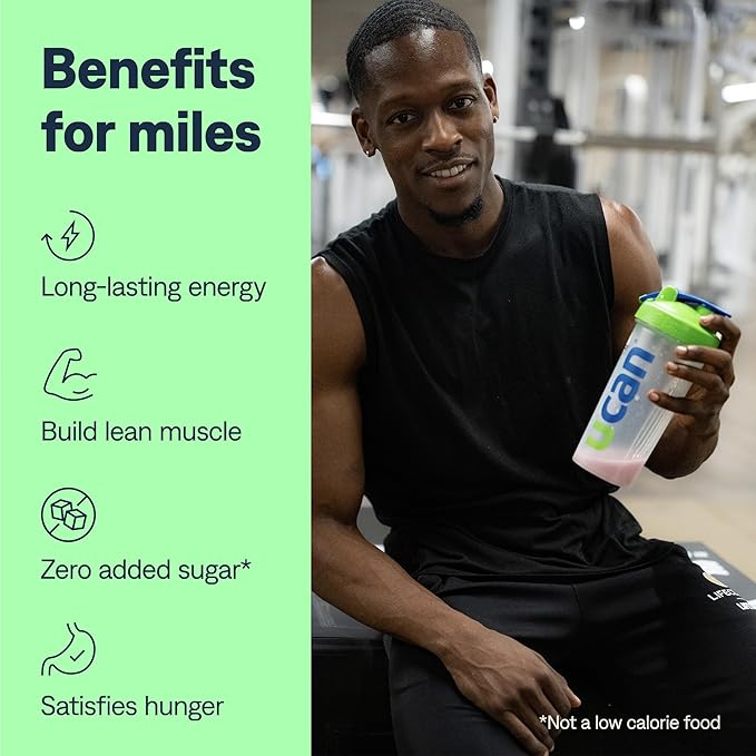 UCAN Energy + Whey Protein Powder - 19g Per Serving with Amino Acids EAAs &amp BCCAs - Keto No Added Sugar Gluten-Free - Cookies &amp Cream - 12 Servings