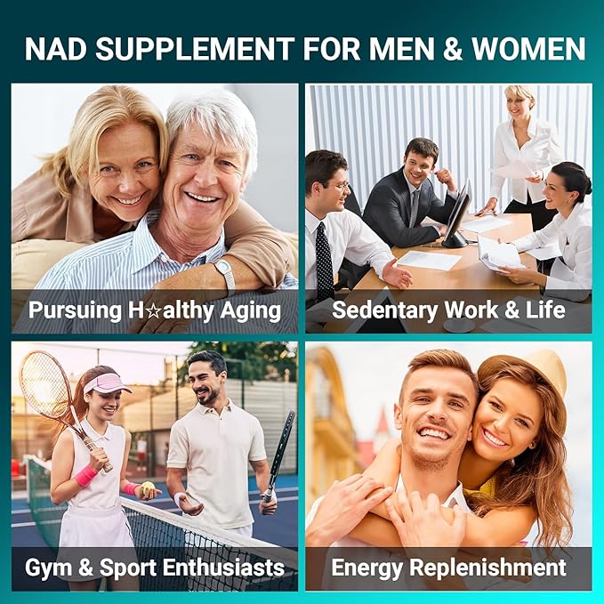 NAD Supplement 500mg Liposomal NAD+ Supplement with Trans-Resveratrol for Women &amp Men Vegan Non-GMO 60 Capsules