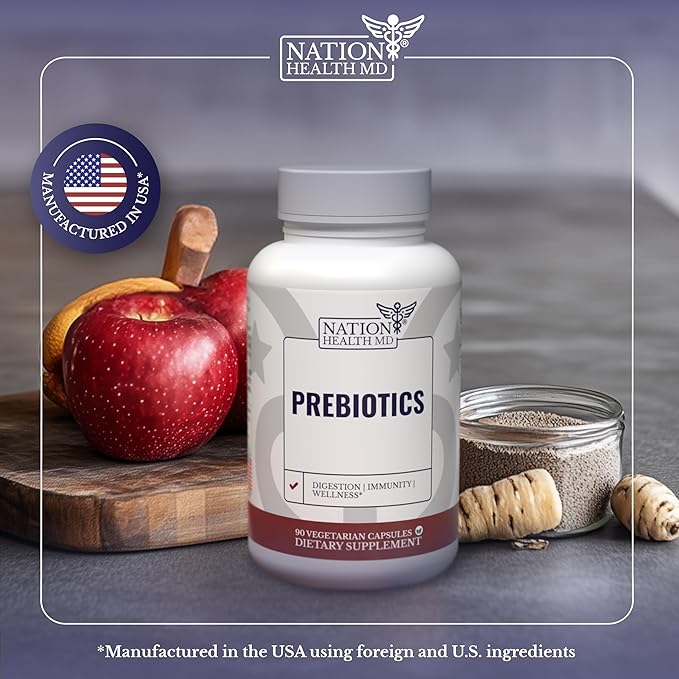 Prebiotics for Digestion Immunity and Wellness - with Inulin from Jerusalem Artichoke and Chicory Root - Prebiotics for Women &amp Men 90 Capsules