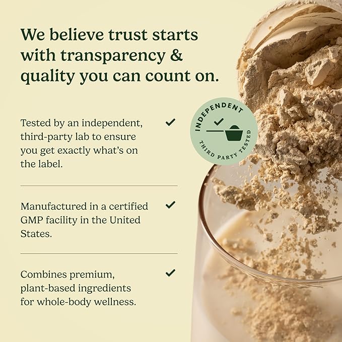 Field's Great Plant-Based Protein with Fiber for Muscle Maintenance Vegan Protein Powder Whey Free Gluten Free Dairy Free - 30g of Protein and 5g Fiber in Each Serving - 4 Servings (Variety)