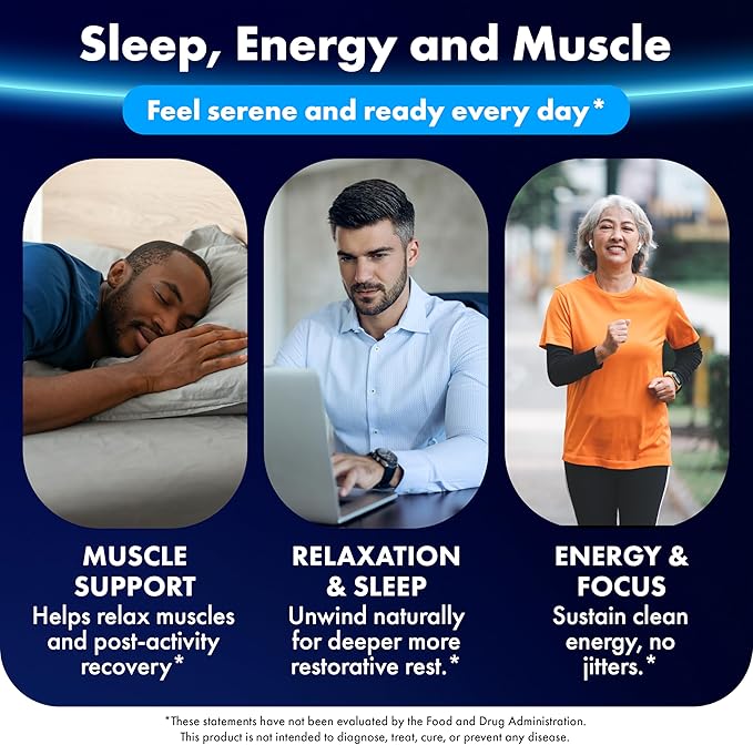 Magnesium Glycinate 400mg -Triple Magnesium Complex (Glycinate+Malate+Citrate) - Chelated High Absorption Tablets for Sleep Support Muscle Recovery Bone Health Energy&ampCalm - Vegan120 Count