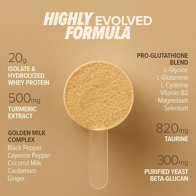 Essential Nutrition Immuno Whey - Hydrolyzed Whey Protein Powder Whey Protein Isolate 18g Protein Per Serving Amino Acids Glutathione Production - Turmeric Extract - Golden Milk - 17.4oz