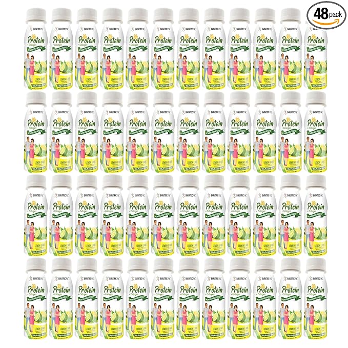 BariatricPal 30g Whey Protein &amp Collagen Sugar-Free Power Pro Shots - Lemon Lime (48 Bottles)